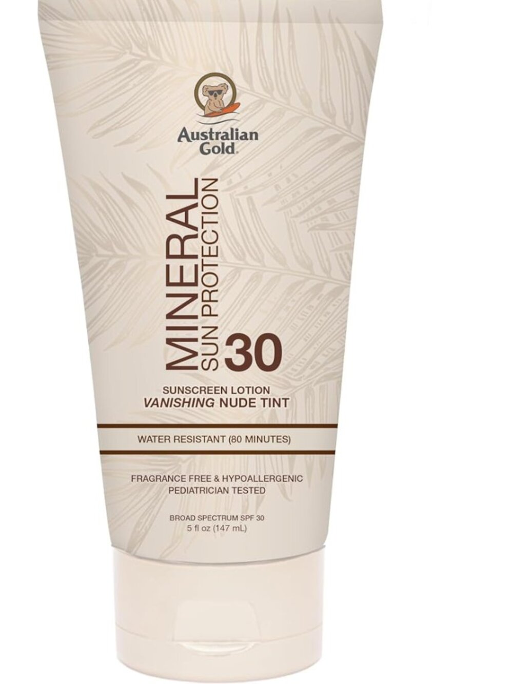 Australian Gold SPF 30 Mineral Sunscreen, 5 fl oz, Broad Spectrum Tinted Sunscre